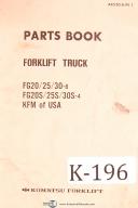 Komatsu-Komatsu Forklift FG20/25/30-8, FG20S/25S/30S-4, KFM of USA, Parts Book Manual-01